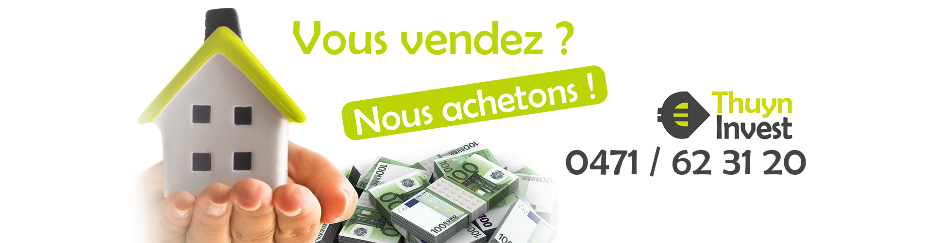 Nous achetons Nous achetons votre maison!